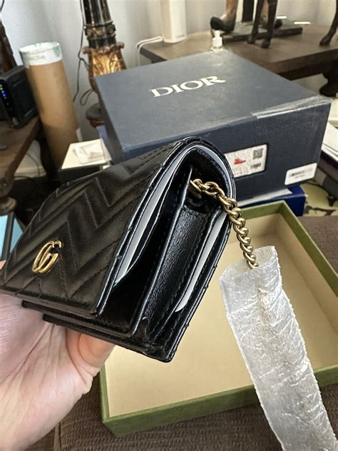 Gucci GG Marmont Matelasse Leather Wallet on SALE 